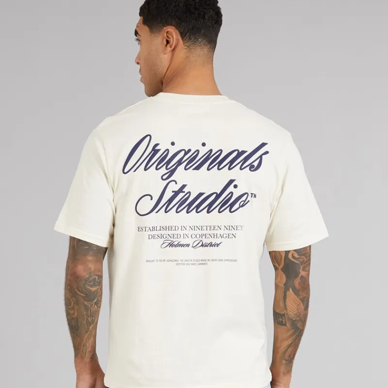 Herre Norrebro Typo T-shirt Antique Hvid T-Shirts, Poloer Og Skjorter·T-Shirts Og Undertrøjer