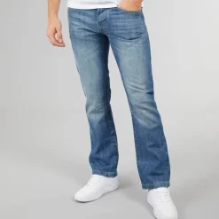 Best Herre Nye Baltimore Bælte Jeans Straight Jeans Lyse Vask Jeans Og Bukser·Jeans Med Lige Ben|Jeans Og Bukser·Jeans