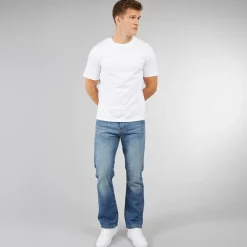 Best Herre Nye Baltimore Bælte Jeans Straight Jeans Lyse Vask Jeans Og Bukser·Jeans Med Lige Ben|Jeans Og Bukser·Jeans