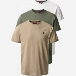 New Herre Ohio Tre Pak T Shirts Beetle/​Silver Mink/​White Beetle/​Silvermink/​Hvid T-Shirts, Poloer Og Skjorter·Multipakker|Multipakker·T-Shirts Og Undertrøjer