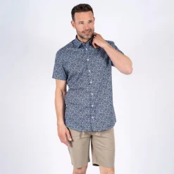 Herre Oliver Kortærmet Skjorte Blå T-Shirts, Poloer Og Skjorter·Skjorter
