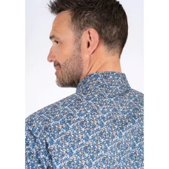 Herre Oliver Kortærmet Skjorte Blå T-Shirts, Poloer Og Skjorter·Skjorter