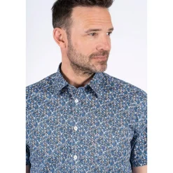 Herre Oliver Kortærmet Skjorte Blå T-Shirts, Poloer Og Skjorter·Skjorter