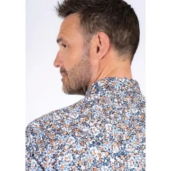 Outlet Herre Oliver Kortærmet Skjorte Marineblå T-Shirts, Poloer Og Skjorter·Skjorter