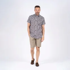 Outlet Herre Oliver Kortærmet Skjorte Marineblå T-Shirts, Poloer Og Skjorter·Skjorter