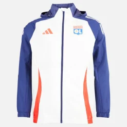 New Herre OL Olympique Lyon All Weather Jakke White Tint/​Midnight Indigo/​Bright Red Træning|Jakker Og Frakker