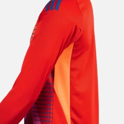 New Herre OL Olympique Lyon 24/25 Målmands Trøje Langærmet Rød Træning|T-Shirts Og Undertrøjer