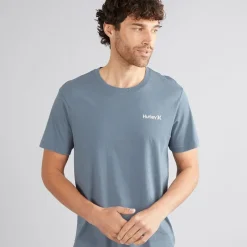 New Herre O&O Grafik T-shirt Blå/​Brun T-Shirts, Poloer Og Skjorter·T-Shirts Og Undertrøjer