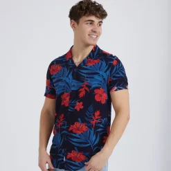 Clearance Herre Otiano Skjorter med korte ærmer Blå T-Shirts, Poloer Og Skjorter·Skjorter