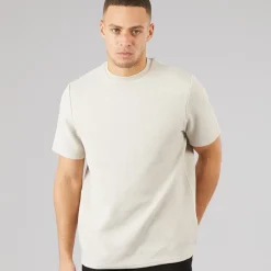 Outlet Herre Oversized Fit Standall T-Shirt Lys Taupe T-Shirts, Poloer Og Skjorter·T-Shirts Og Undertrøjer
