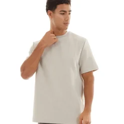 Outlet Herre Oversized Fit Standall T-Shirt Lys Taupe T-Shirts, Poloer Og Skjorter·T-Shirts Og Undertrøjer