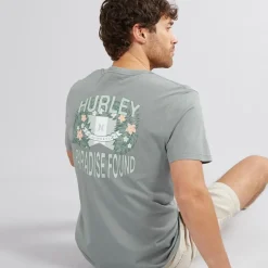 Clearance Herre Paradise Found Grafik T-shirt Grå /​ Blå T-Shirts, Poloer Og Skjorter·T-Shirts Og Undertrøjer