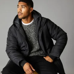 Outlet Herre Parka Jakke Sort Jakker Og Frakker·Jakker Og Frakker