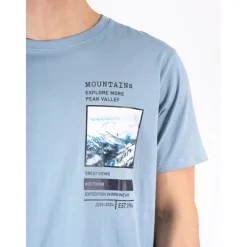 Clearance Herre Paul T-shirt Falmet Blå T-Shirts, Poloer Og Skjorter·T-Shirts Og Undertrøjer