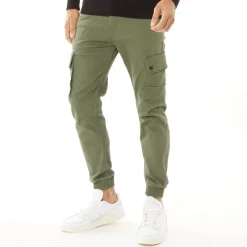 New Herre Paul Warner AKM 111 Cargobukser Olivengrøn Jeans Og Bukser·Cargobukser|Jeans Og Bukser·Bukser