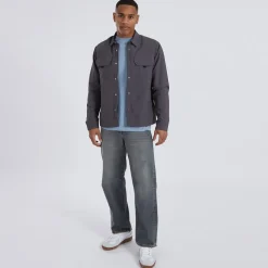 Hot Herre Pearson Overshirt Grå T-Shirts, Poloer Og Skjorter·Skjorter|Jakker Og Frakker·Lette Jakker