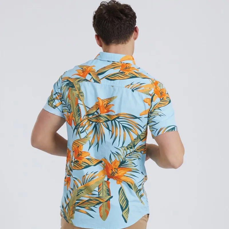 Hot Herre Pinba Skjorter med korte ærmer Blå T-Shirts, Poloer Og Skjorter·Skjorter