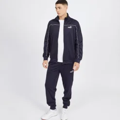 Clearance Herre Piping Poly Tracksuit Ny Blå Træningsdragter Og Joggingbukser·Træningsdragter