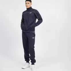 Clearance Herre Piping Poly Tracksuit Ny Blå Træningsdragter Og Joggingbukser·Træningsdragter