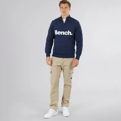 Online Herre Plinth Spots 1/​4 Zip Funnel Neck Sweatshirt Navy Hættetrøjer Og Sweatshirts·Sweatshirts