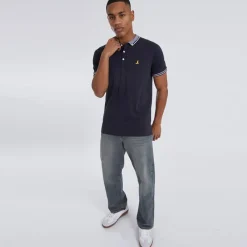 Clearance Herre Polo skjorte Navy T-Shirts, Poloer Og Skjorter·Poloer