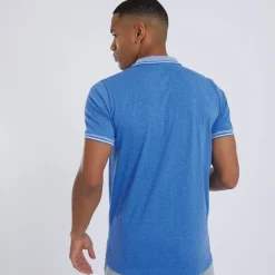Herre Polo skjorte Sky Blue Marl T-Shirts, Poloer Og Skjorter·Poloer