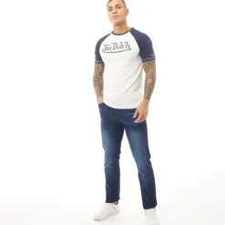 Hot Herre Princed Straight Fit Jeans Mørk Vask Jeans Og Bukser·Jeans Med Lige Ben|Jeans Og Bukser·Jeans