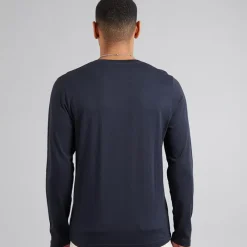 Hot Herre Prøve Langærmet Top Marineblå T-Shirts, Poloer Og Skjorter·T-Shirts Med Lange Ærmer|T-Shirts, Poloer Og Skjorter·T-Shirts Og Undertrøjer