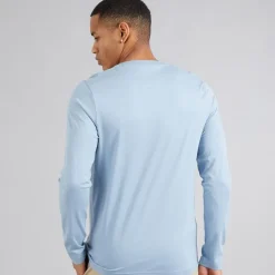 Clearance Herre Prøve Langærmet Top Stål Blå T-Shirts, Poloer Og Skjorter·T-Shirts Med Lange Ærmer|T-Shirts, Poloer Og Skjorter·T-Shirts Og Undertrøjer