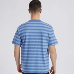 Hot Herre Rød Tab Vintage T-shirt Bardo Stribet Bleget Denim T-Shirts, Poloer Og Skjorter·T-Shirts Og Undertrøjer