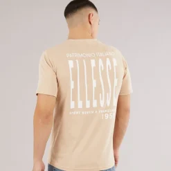Outlet Herre Retanna Ryg Logo T-shirt Natural Træning|T-Shirts Og Undertrøjer