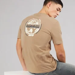 Hot Herre Rift Ryg Grafik T-shirt Beige Rocky Udendørs|T-Shirts, Poloer Og Skjorter·T-Shirts Og Undertrøjer