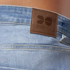 Sale Herre Riptrey Denim Shorts med ridsede detaljer Lyseblå Shorts Og Badetøj·Shorts