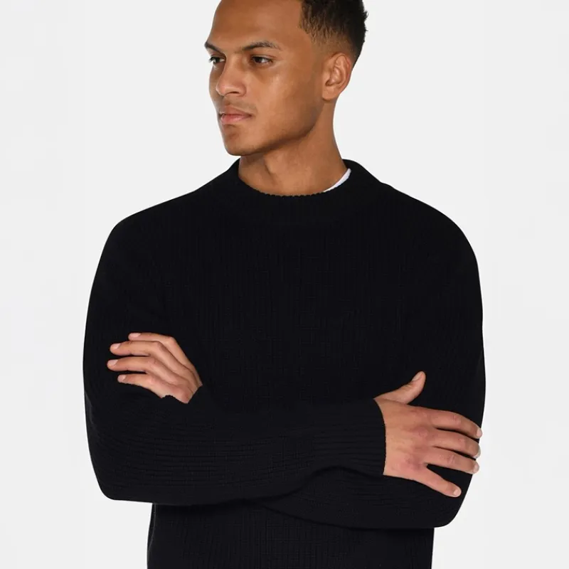Online Herre Rob Jumper 999 Black Trøjer Og Cardigans·Trøjer