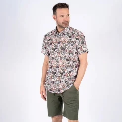 Outlet Herre Rolf Kortærmet Skjorte Lys Army T-Shirts, Poloer Og Skjorter·Skjorter