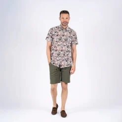 Outlet Herre Rolf Kortærmet Skjorte Lys Army T-Shirts, Poloer Og Skjorter·Skjorter