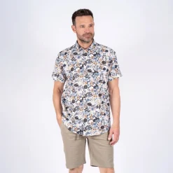 Sale Herre Rolf Kortærmet Skjorte Naval Blå T-Shirts, Poloer Og Skjorter·Skjorter