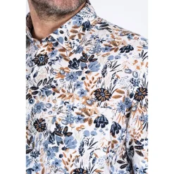 Sale Herre Rolf Kortærmet Skjorte Naval Blå T-Shirts, Poloer Og Skjorter·Skjorter