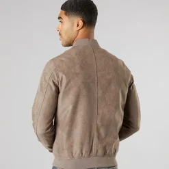 Hot Herre Ron Faux Ruskind Bomber Falcon Faux Suede Jakker Og Frakker·Jakker Og Frakker