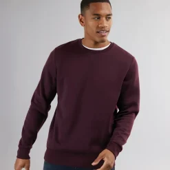 Sale Herre Rundhals Sweatshirt Bourgogne Hættetrøjer Og Sweatshirts·Sweatshirts