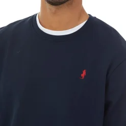 Sale Herre Rundhals Sweatshirt Mørk Safir Hættetrøjer Og Sweatshirts·Sweatshirts