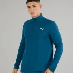 Hot Herre Run Favorit 1/​4 Zip Løbe T-shirt Ocean Tropic Træning|T-Shirts Og Undertrøjer