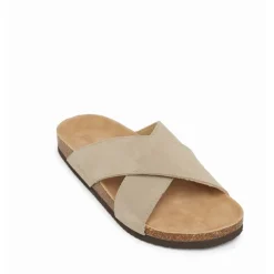 Sale Herresandaler med krydsremme Taupe Klip-Klapper Og Sandaler|Klip-Klapper Og Sandaler
