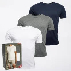 Hot Herre Santo Tre Pakke T-shirts Navy /​ Gråmeleret /​ Hvid T-Shirts Og Undertrøjer|T-Shirts, Poloer Og Skjorter·Multipakker