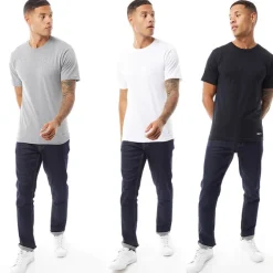 Sale Herre Santo T-Shirts 3-pak Sort/​Grå Melange/​Hvid T-Shirts Og Undertrøjer|T-Shirts, Poloer Og Skjorter·Multipakker