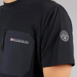 Discount Herre Selk Lomme T-shirt Sort Udendørs|T-Shirts, Poloer Og Skjorter·T-Shirts Og Undertrøjer