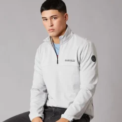 Outlet Herre Sesano 1/2 Zip Top Light Grey Solid Udendørs|T-Shirts, Poloer Og Skjorter·T-Shirts Med Lange Ærmer