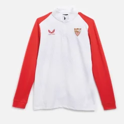 Sale Herre SFC Sevilla FC Hjemme 1/​4 Zip Top Brilliant Hvid/​True Rød Træning|T-Shirts Og Undertrøjer