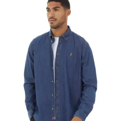 Discount Herre Skjorte med Knapper Denim T-Shirts, Poloer Og Skjorter·Skjorter