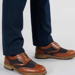 Outlet Herresko Terrence Oxford Brogue Tan Burnish/​Navy Sko|Sko